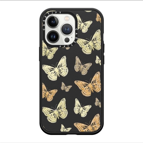 Brand New Casetify iPhone 13 Pro Black Butterfly Phone Case - Picture 2 of 2